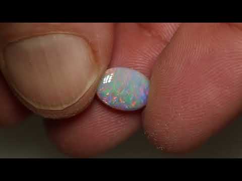 Australian 1.70 ct white opal 10.4x7.7x3.3mm | Black Opal Direct