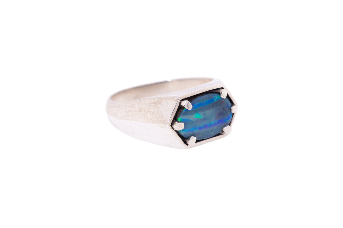 Saxon — Sterling Silver 2.90 ct Boulder Opal Ring