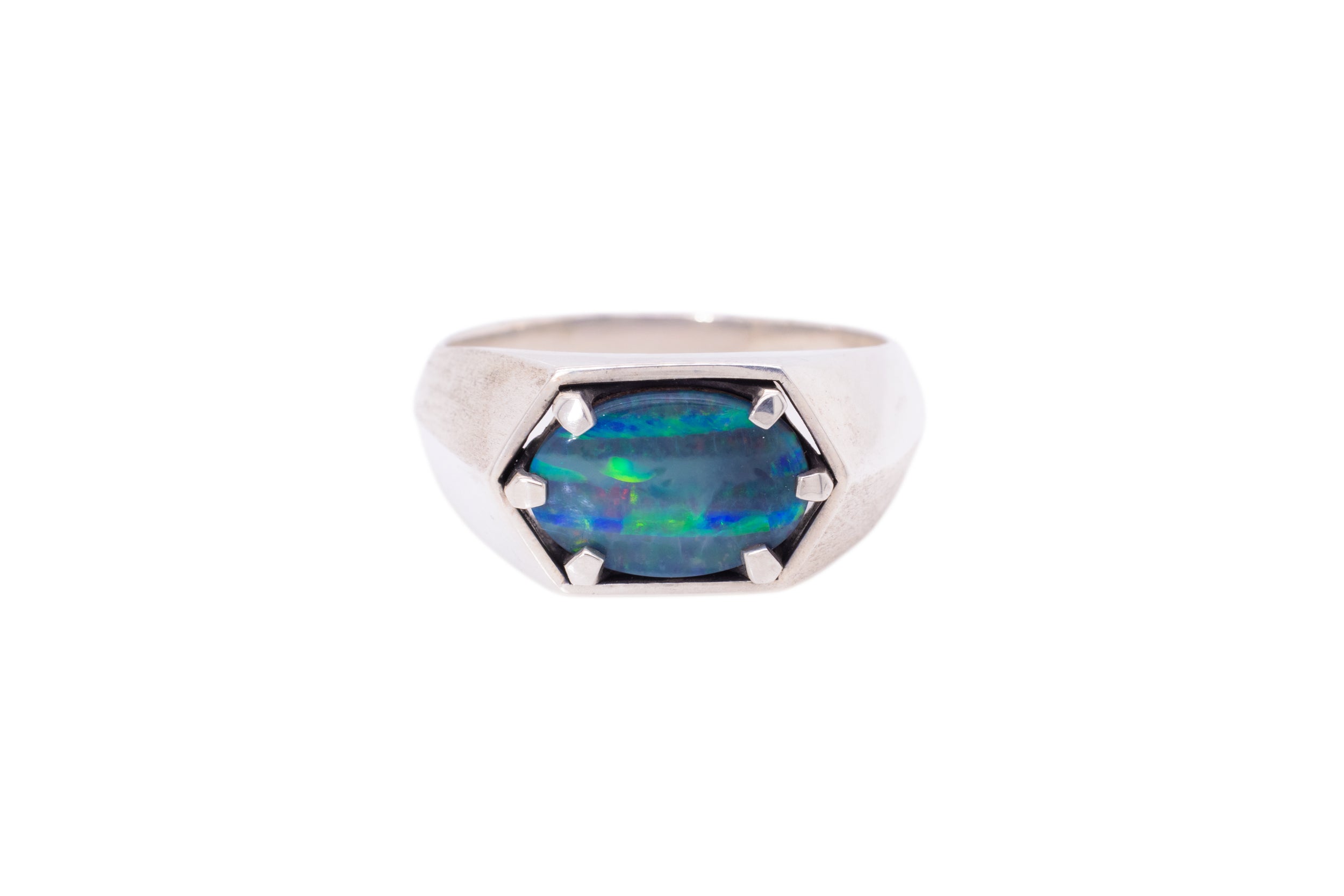Saxon — Sterling Silver 2.90 ct Boulder Opal Ring