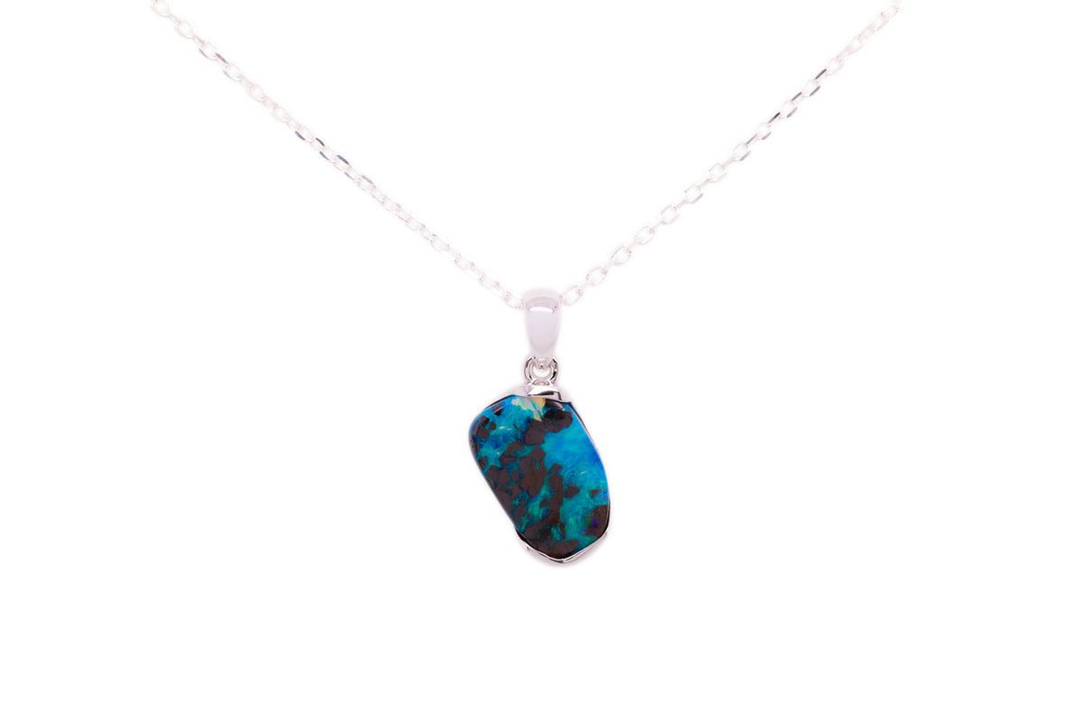 Sterling Silver 2.00 ct Boulder Opal Pendant