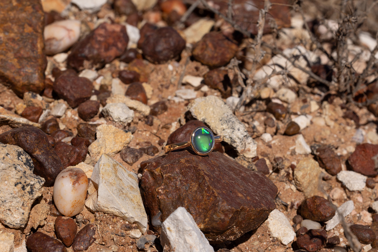 Tatiana — 10kt Yellow Gold 1.26 ct Black Opal Ring