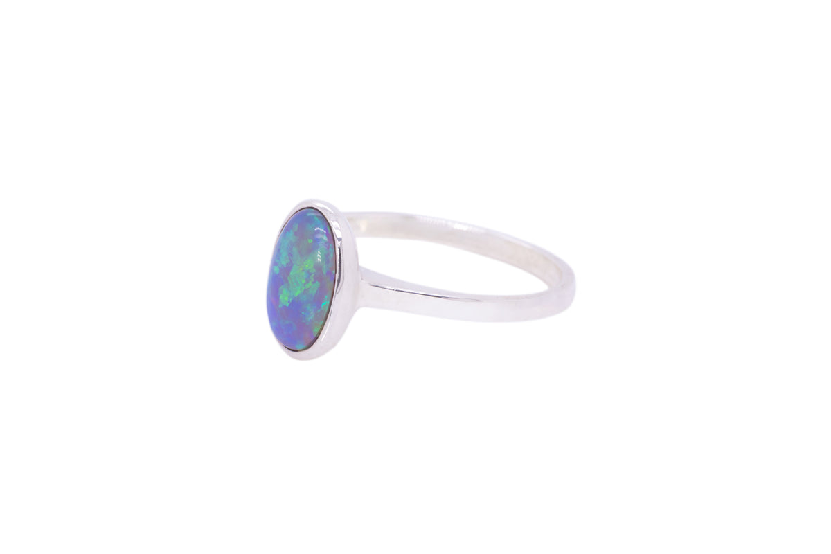 Tatiana — Sterling Silver 1.94 ct Crystal Opal Ring
