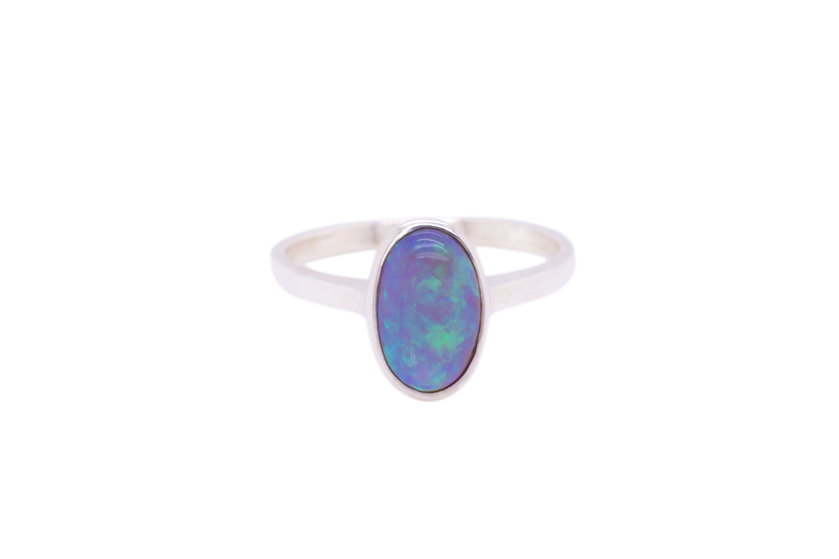 Tatiana — Sterling Silver 1.94 ct Crystal Opal Ring
