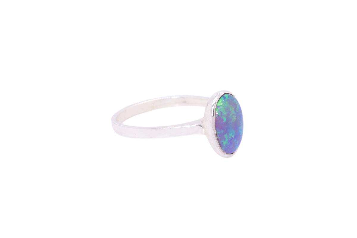 Tatiana — Sterling Silver 1.94 ct Crystal Opal Ring